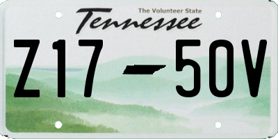 TN license plate Z1750V