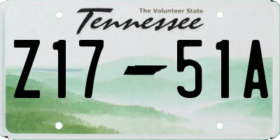 TN license plate Z1751A