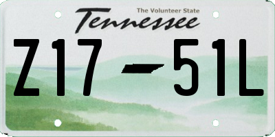 TN license plate Z1751L