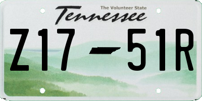 TN license plate Z1751R