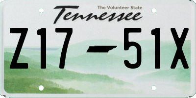 TN license plate Z1751X