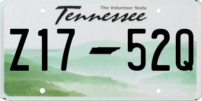TN license plate Z1752Q