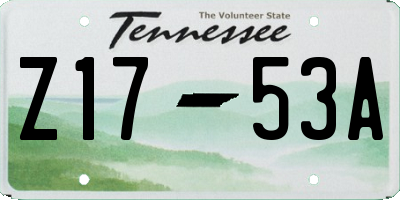 TN license plate Z1753A