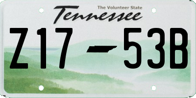 TN license plate Z1753B
