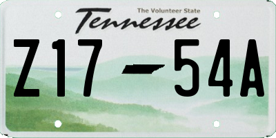 TN license plate Z1754A