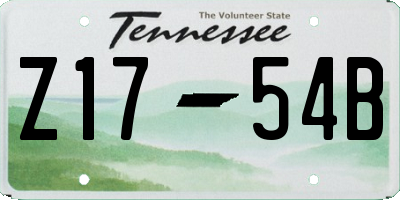 TN license plate Z1754B