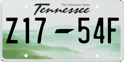 TN license plate Z1754F