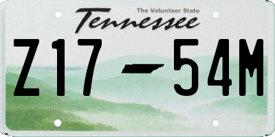 TN license plate Z1754M