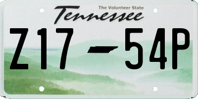 TN license plate Z1754P