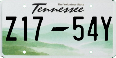 TN license plate Z1754Y
