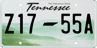 TN license plate Z1755A