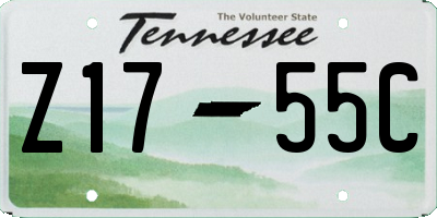 TN license plate Z1755C