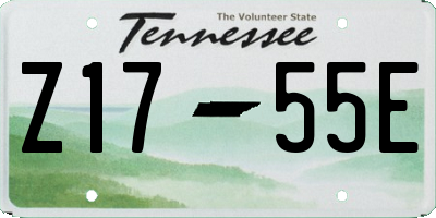 TN license plate Z1755E