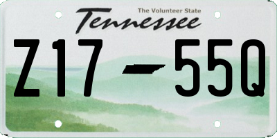 TN license plate Z1755Q