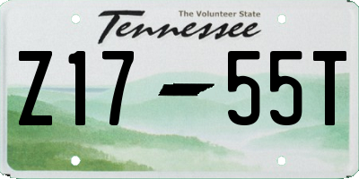 TN license plate Z1755T