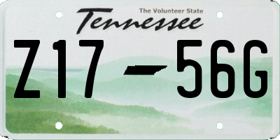 TN license plate Z1756G