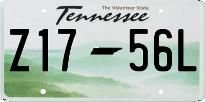 TN license plate Z1756L