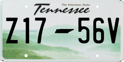 TN license plate Z1756V