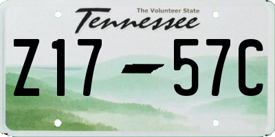 TN license plate Z1757C