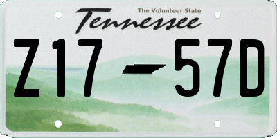 TN license plate Z1757D