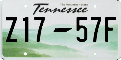 TN license plate Z1757F