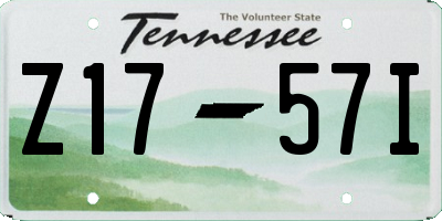 TN license plate Z1757I