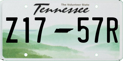 TN license plate Z1757R