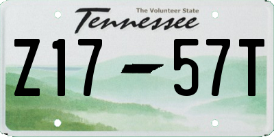 TN license plate Z1757T