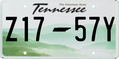 TN license plate Z1757Y