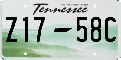 TN license plate Z1758C