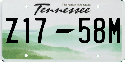 TN license plate Z1758M