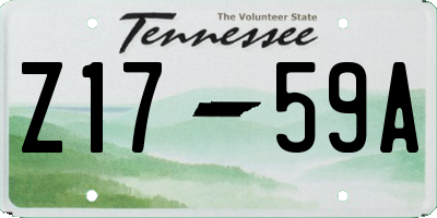 TN license plate Z1759A