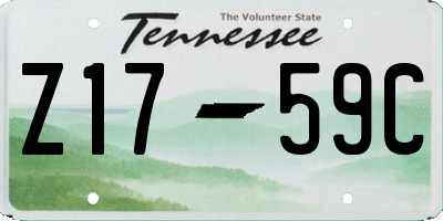 TN license plate Z1759C