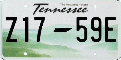 TN license plate Z1759E