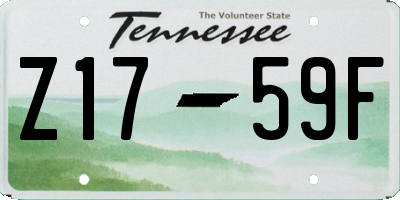 TN license plate Z1759F