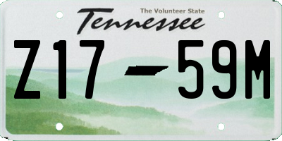 TN license plate Z1759M