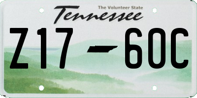 TN license plate Z1760C