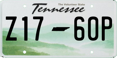 TN license plate Z1760P