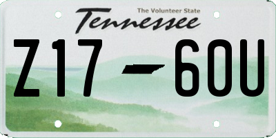 TN license plate Z1760U