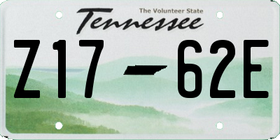 TN license plate Z1762E
