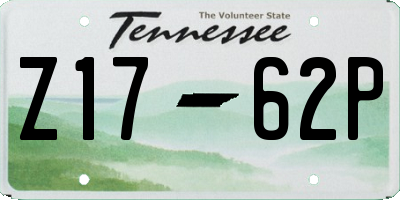 TN license plate Z1762P
