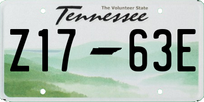 TN license plate Z1763E