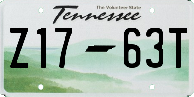 TN license plate Z1763T