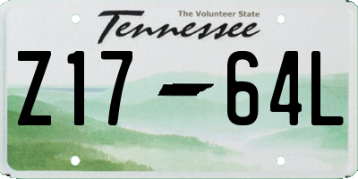 TN license plate Z1764L
