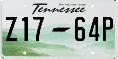TN license plate Z1764P