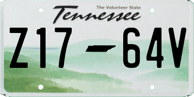 TN license plate Z1764V