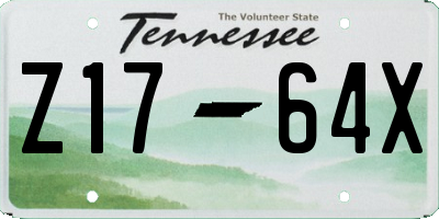 TN license plate Z1764X