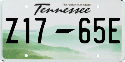 TN license plate Z1765E