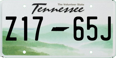 TN license plate Z1765J