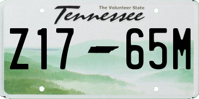 TN license plate Z1765M